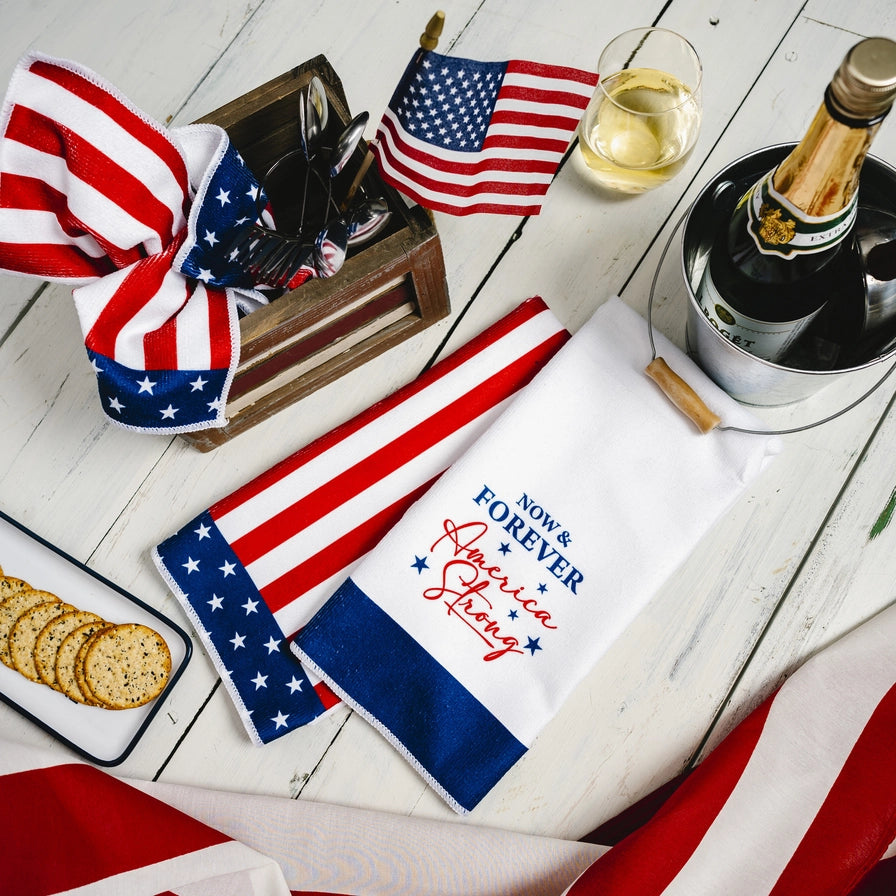 America Strong Tea Towels Set of 2