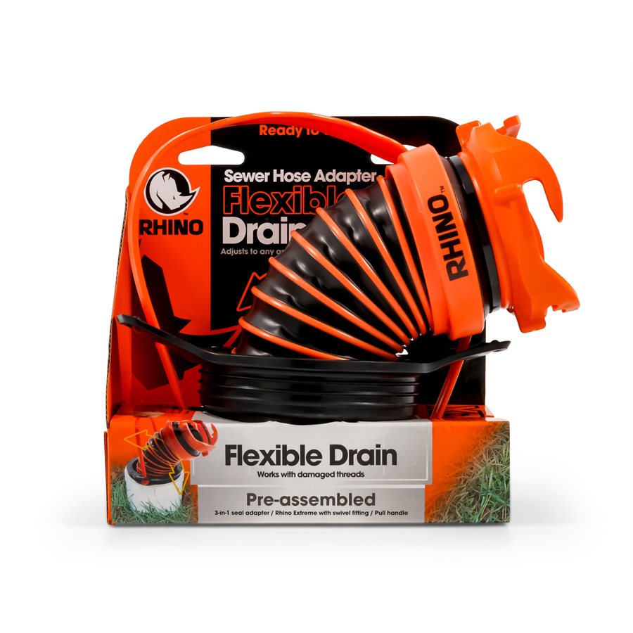 Sewer Hose Seal, Flexible 3-in-1 w/RhinoEXTREME and Handle