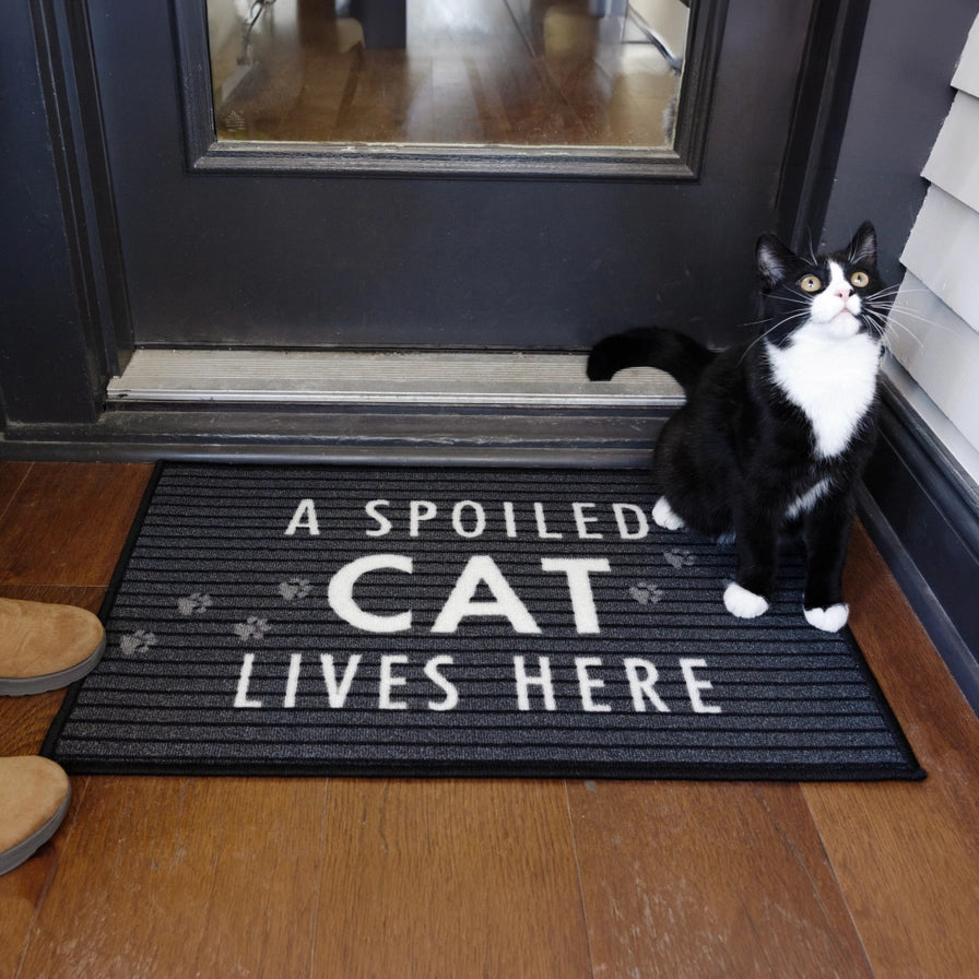 Floor Mat - A Spoiled Cat Lives Here