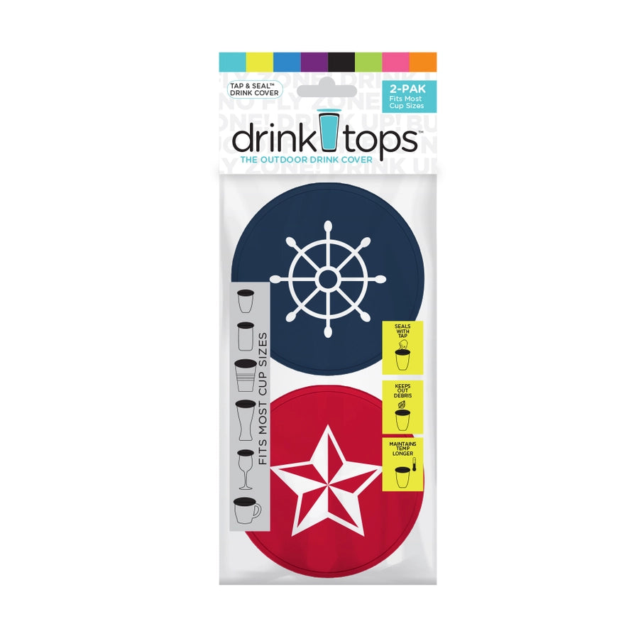 Drink Tops - Tap & Seal Drink Covers 2 pk