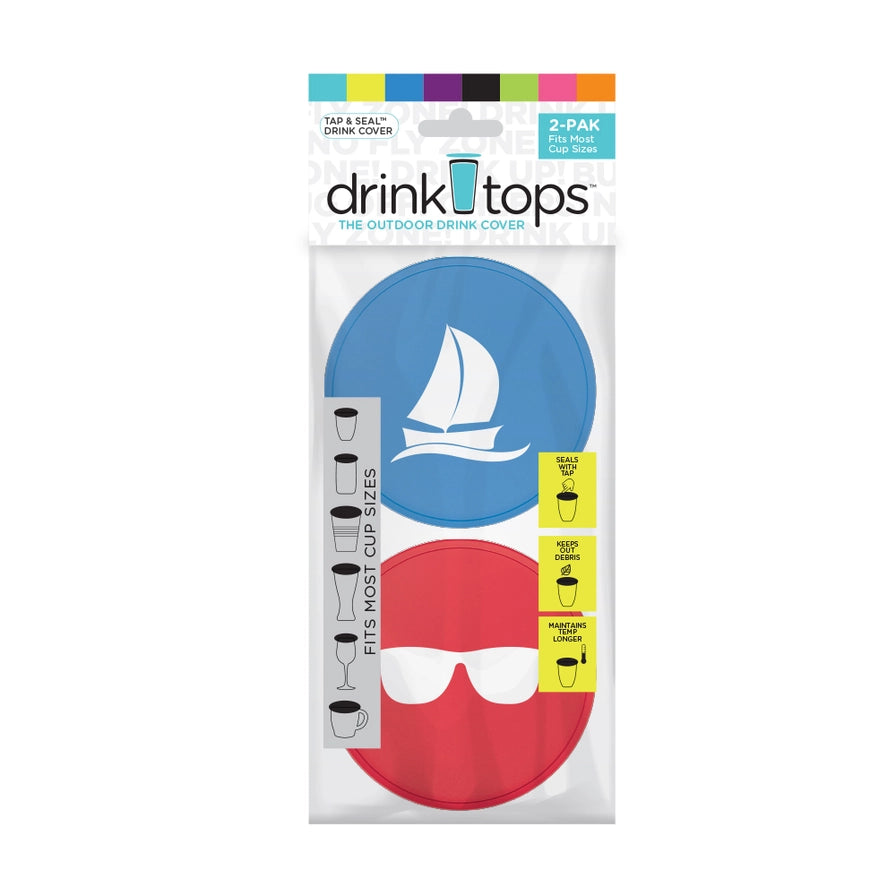 Drink Tops - Tap & Seal Drink Covers 2 pk