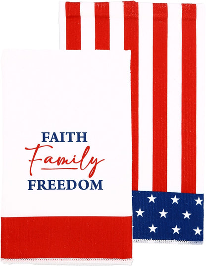 Faith Family Freedom Tea Towels Set of 2