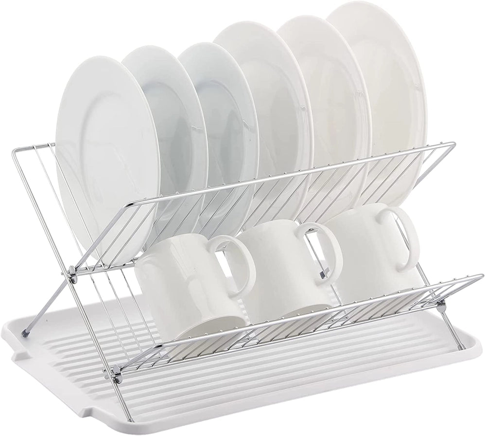 Dish Rack with Utensil and Cutting Board Holder