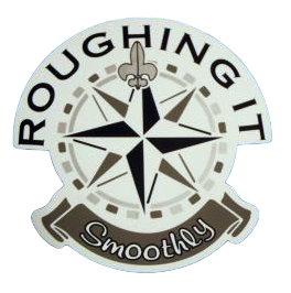 Decal - Roughing It Smoothly Black/Silver