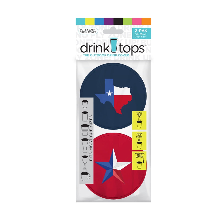Drink Tops - Tap & Seal Drink Covers 2 pk