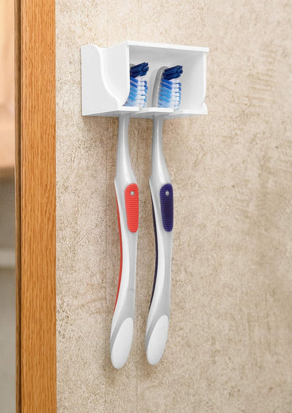 Pop-A-Dual Tooth Brush Holder - White