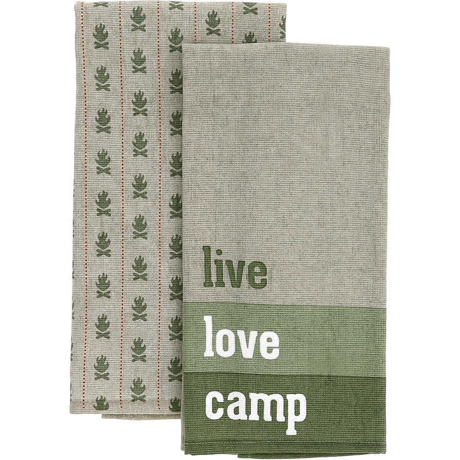 Live Love Camp Tea Towels Set of 2