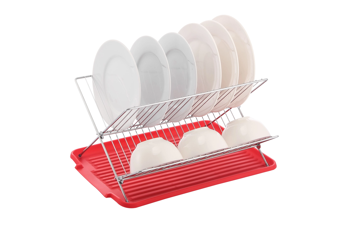 Dish Rack with Utensil and Cutting Board Holder