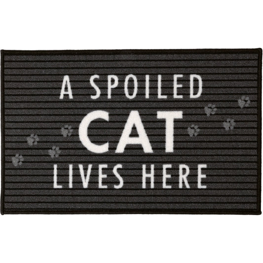 Floor Mat - A Spoiled Cat Lives Here