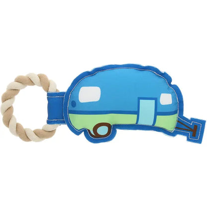 Camp Life 10.5" Canvas Dog Toy On Rope