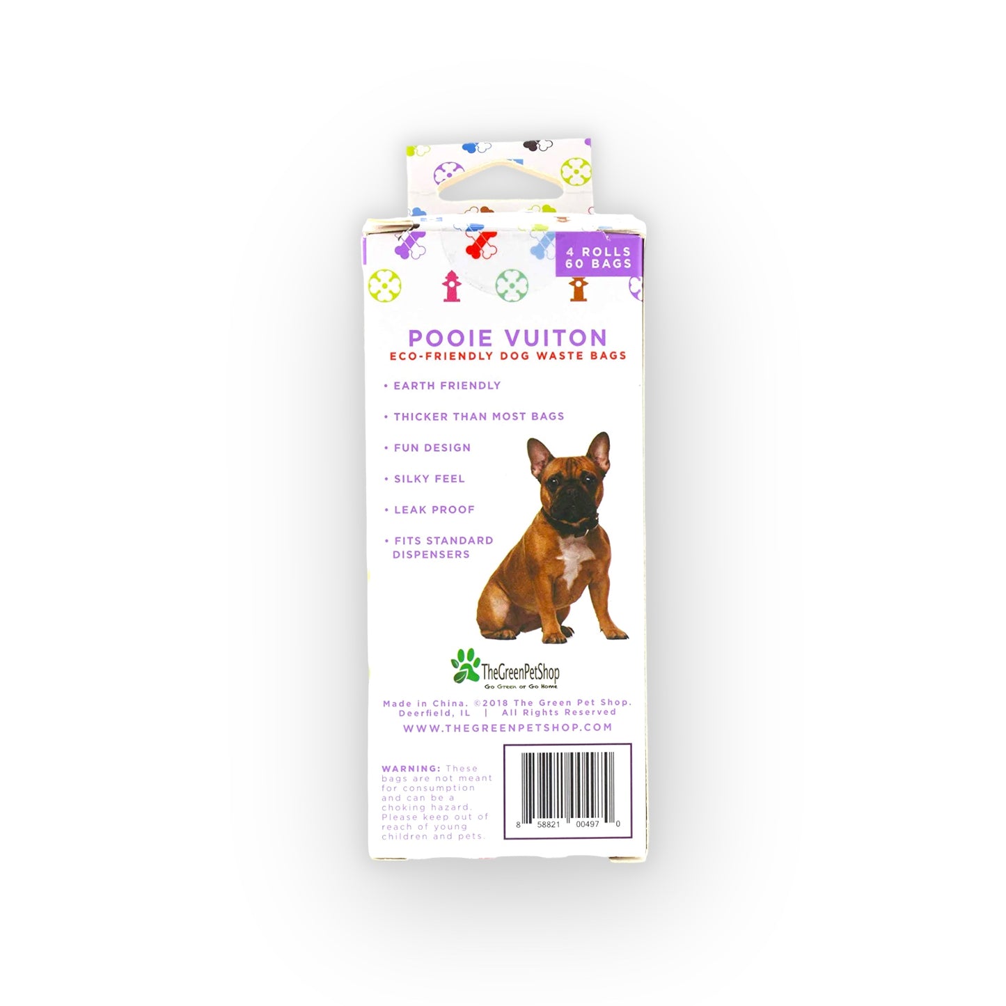 Pooie Vuiton Dog Waste Bags - 8 Pack - 120 Bags
