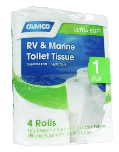 Toilet Paper for RV 1-ply 4-pack