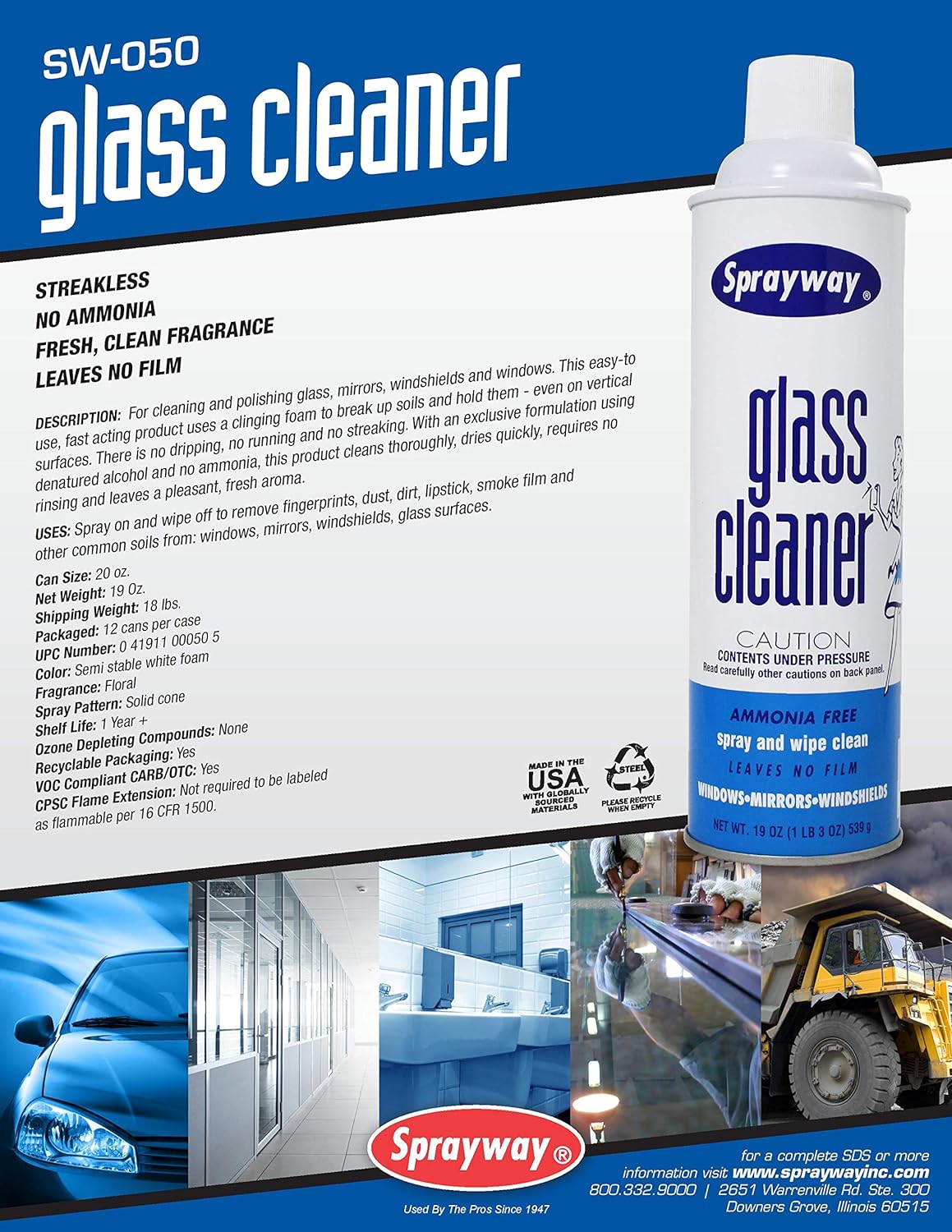 Sprayway Glass Cleaner 19oz