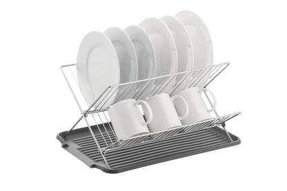 Dish Rack with Utensil and Cutting Board Holder