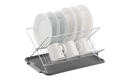 Dish Rack with Utensil and Cutting Board Holder