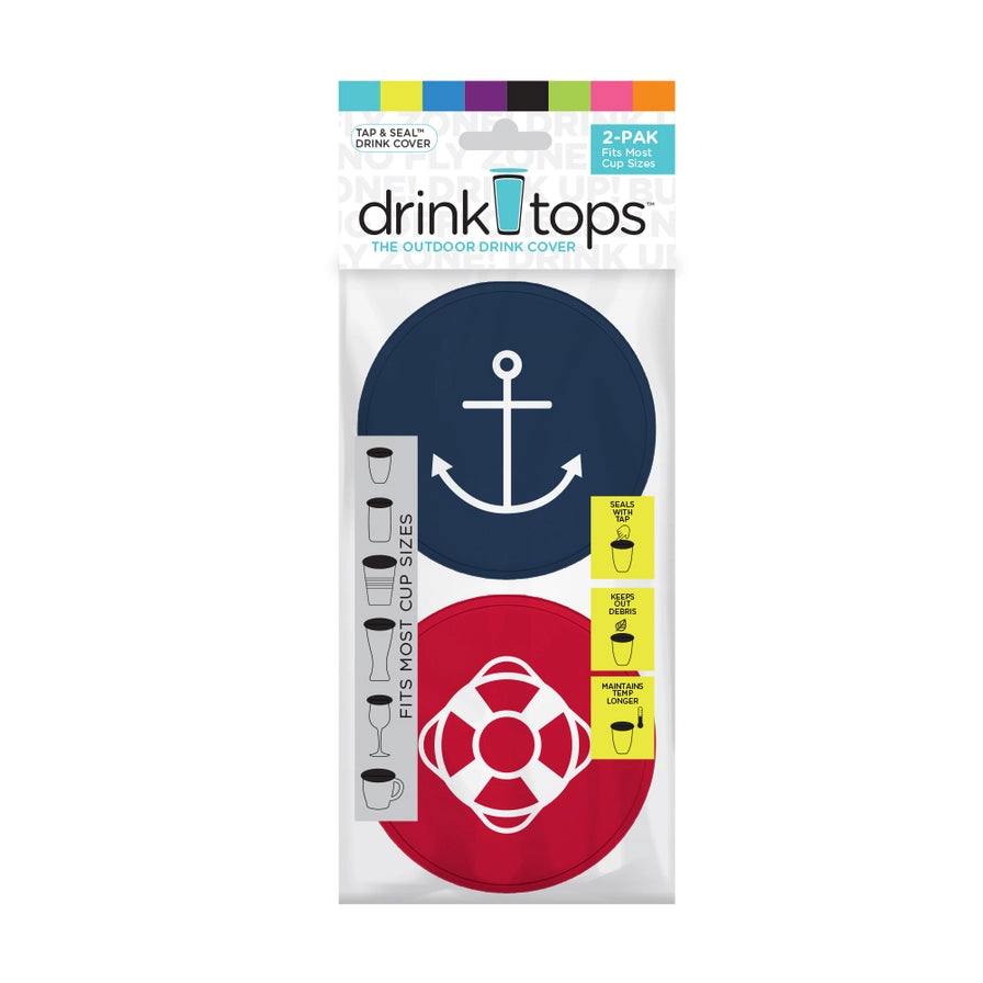 Drink Tops - Tap & Seal Drink Covers 2 pk