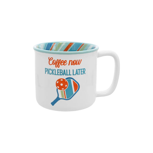 Coffee Mug - 18oz Coffee Now Pickleball Later