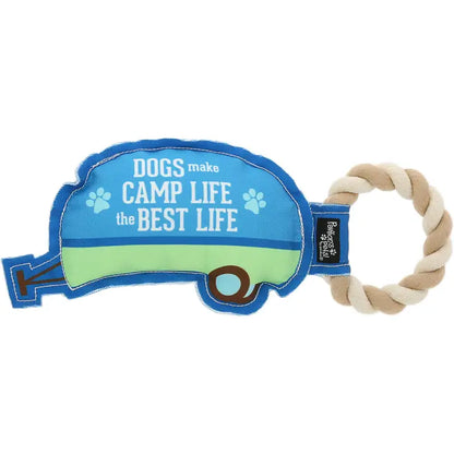 Camp Life 10.5" Canvas Dog Toy On Rope