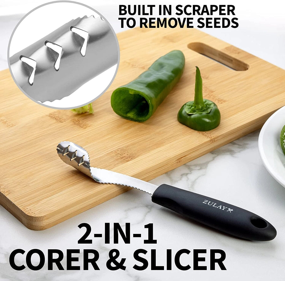 2-IN-1 Corer & Slicer- Stainless Steel